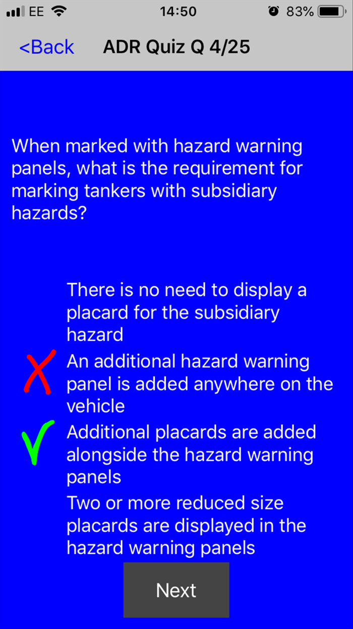 ADR Quiz Dangerous Goods