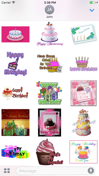 Birthday Cake GIF Stickers