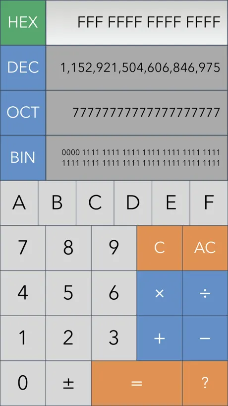 Developer Calc Hex Dec Oct Bin