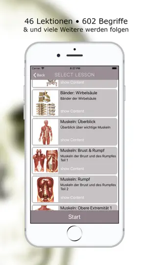Screenshot von Anatomie Quiz Premium auf dem iPhone 7