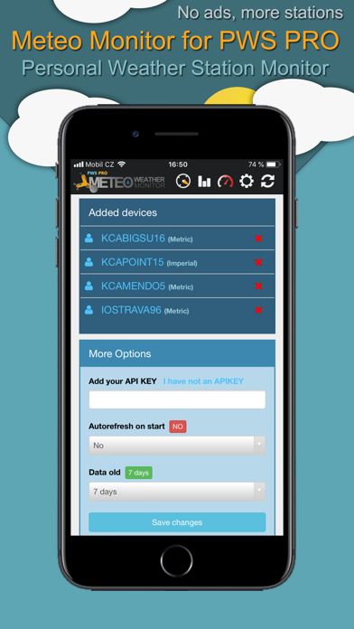 Meteo Monitor for PWS PRO Screenshot