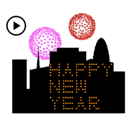 Animated Fireworks New Year icon