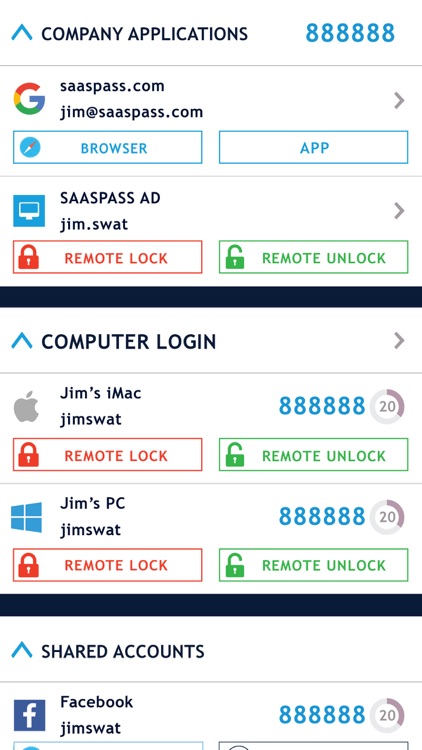 SAASPASS Authenticator 2FA MFA screenshot-3