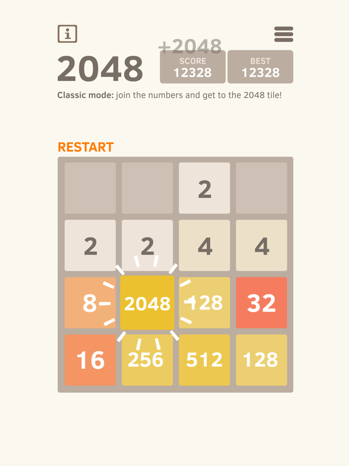 2048 Number Puzzle game