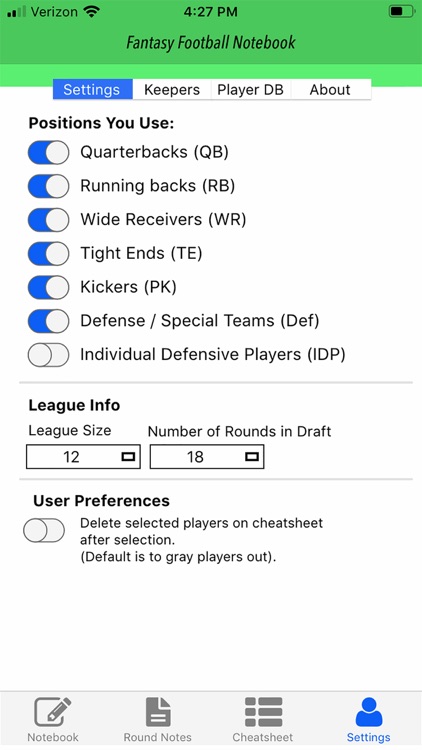 Fantasy Football Notebook 2020 screenshot-6