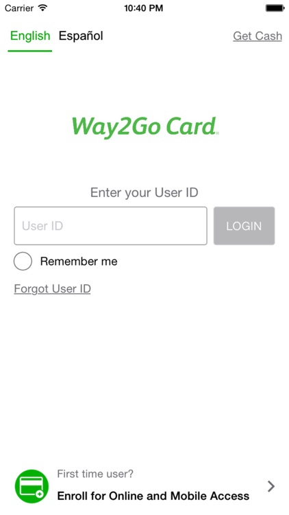 Go Program Way2Go Card