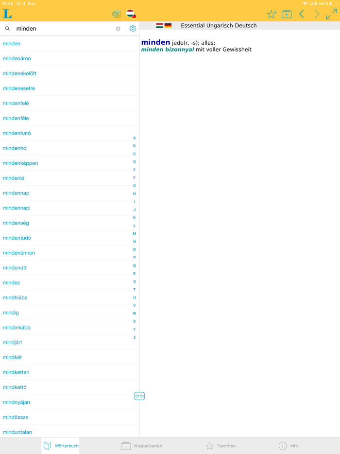 Ungarisch Deutsch Wörterbuch