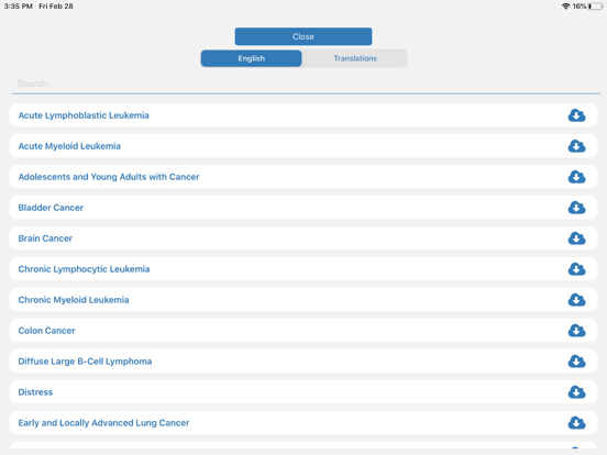 NCCN Patient Guides for Cancer iPad screenshot 7 - Medical app