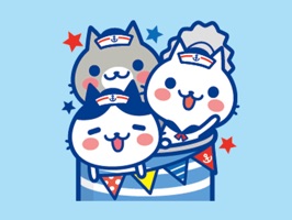 The sticker of cute cats