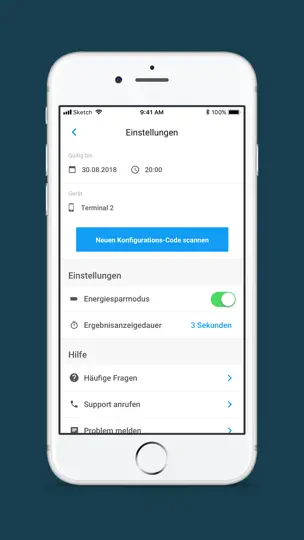 Screenshot von Access Scan-App auf dem iPhone 4
