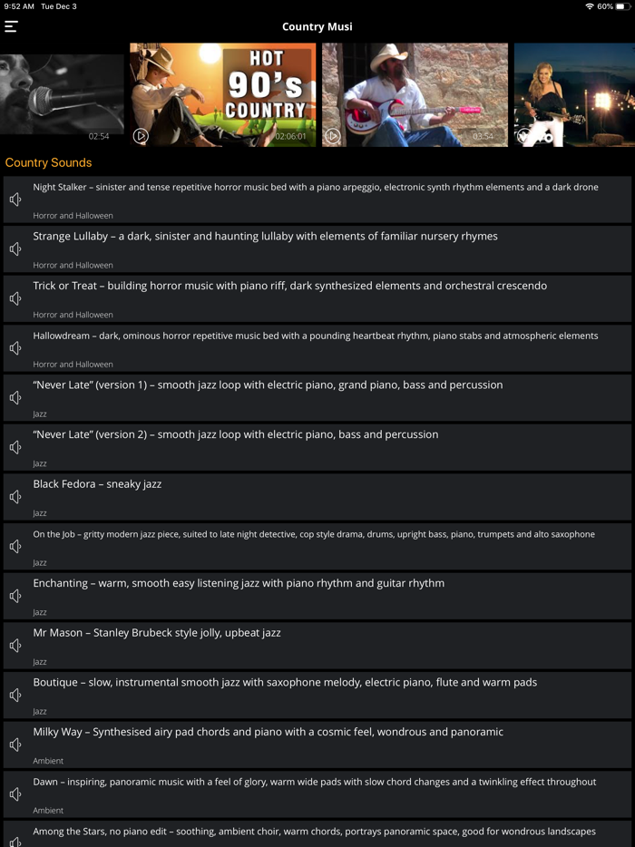 Country Musi Sounds and Music