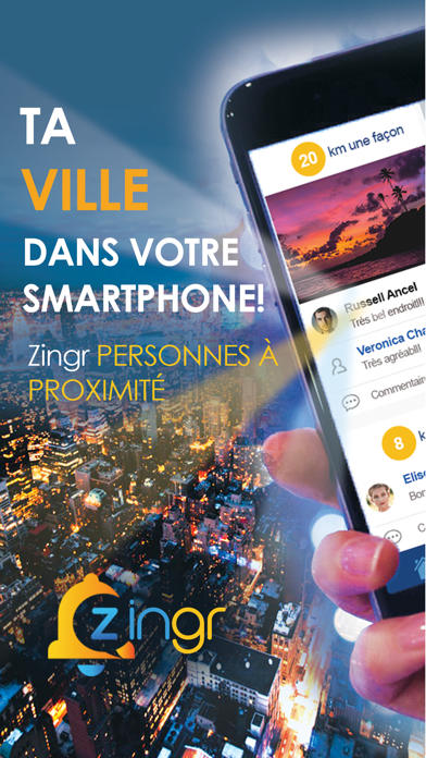 Screenshot #1 pour People nearby app Zingr