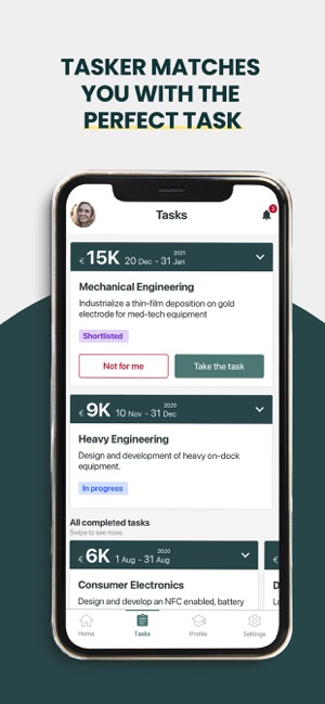 Tasker Engineers on the App
