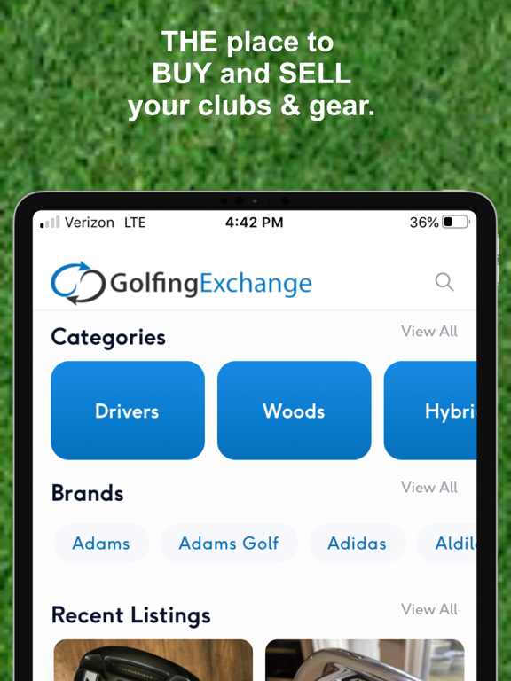 Golfing Exchange iPad screenshot 1 - Shopping app