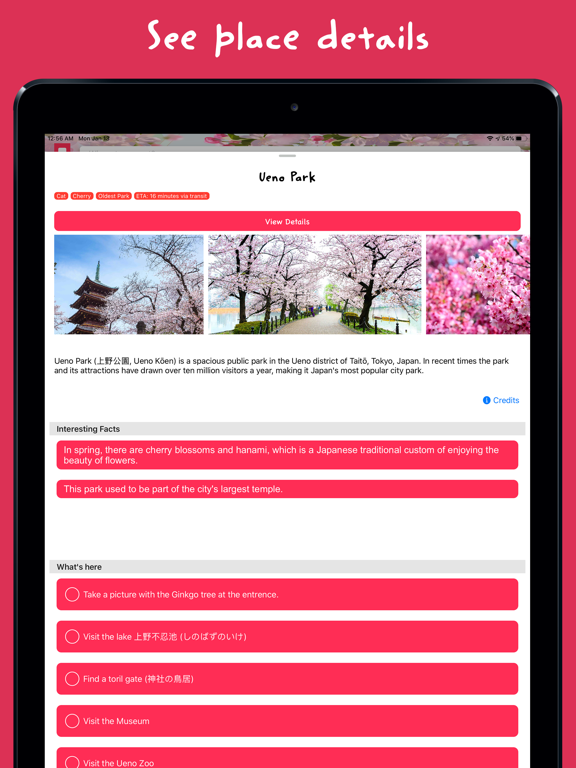 Sakura: Japan Travel Guide iPad screenshot 4 - Travel app