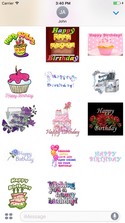 Birthday Cake GIF Stickers screenshot-3