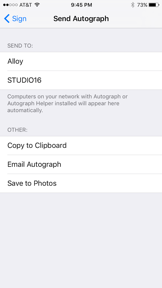 Autograph screenshot