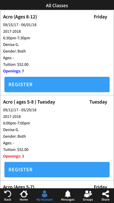Screenshot 4 of Mary Alice's Dance Studio App