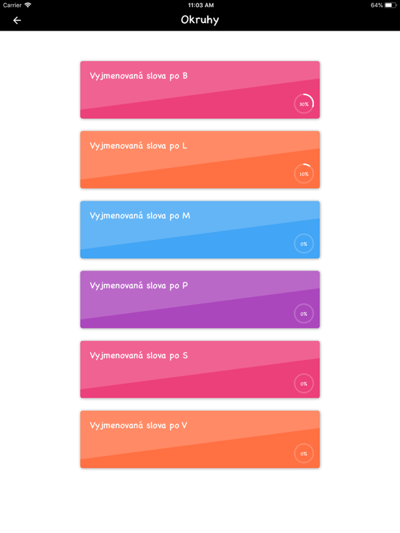 Pravopis hrou iPad screenshot