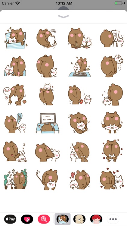 Bear Love Pig Stickers