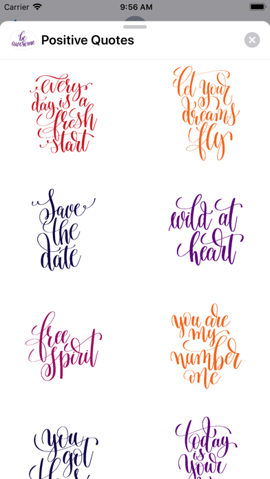 Positive Quotes Stickers Screenshot