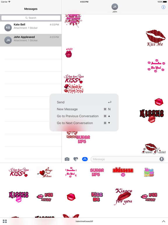 Screenshot #5 pour Love Kiss Gif sticker