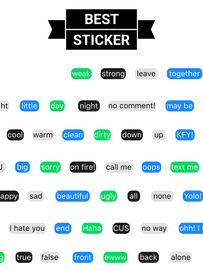 Yes No Stickers and Reverse