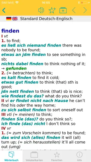 Captura de pantalla de Großes Englisch Wörterbuch en iPhone 1