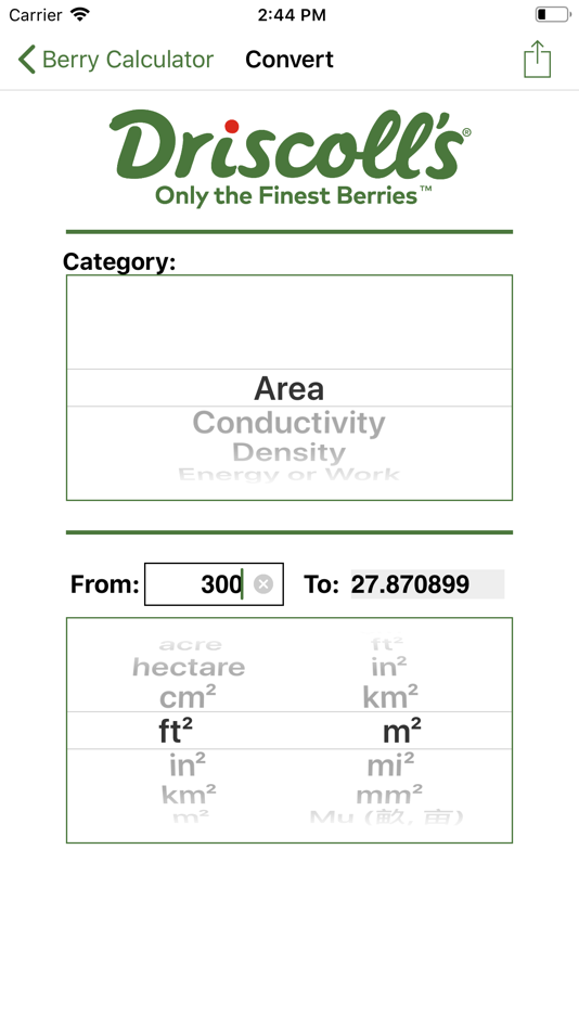 #3. Berry Calculator (iOS) By: Driscoll's, INC