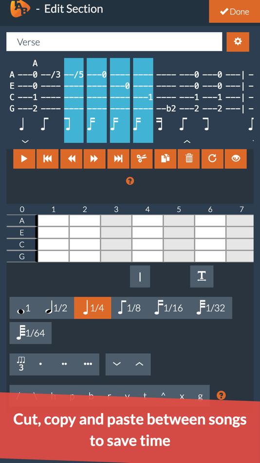 #7. Ukulele Notepad - Tab Editor (iOS) 由: Codefad