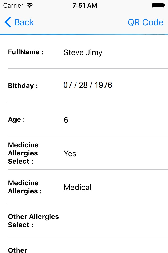 My Medical History - QR screenshot 4