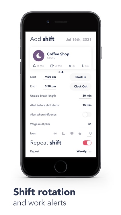 WorkTime: Work Shift Calendar screenshot-4