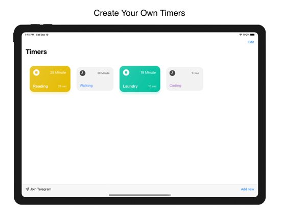 Timer - Create Multiple Timers iPad app afbeelding 1