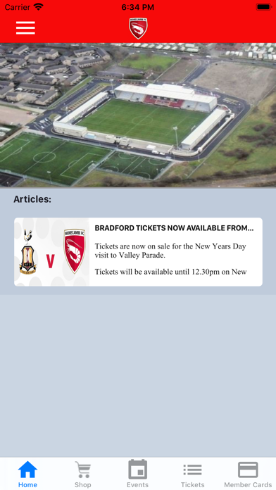 Morecambe FC Screenshot