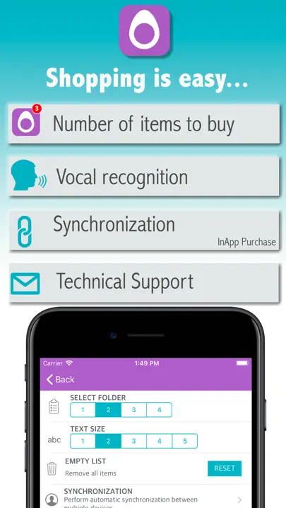 SHOPPPY Grocery List By Voice iPhone Ekran Görüntüsü 2