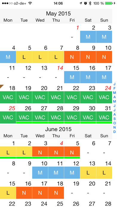 shift calendar pro Screenshot