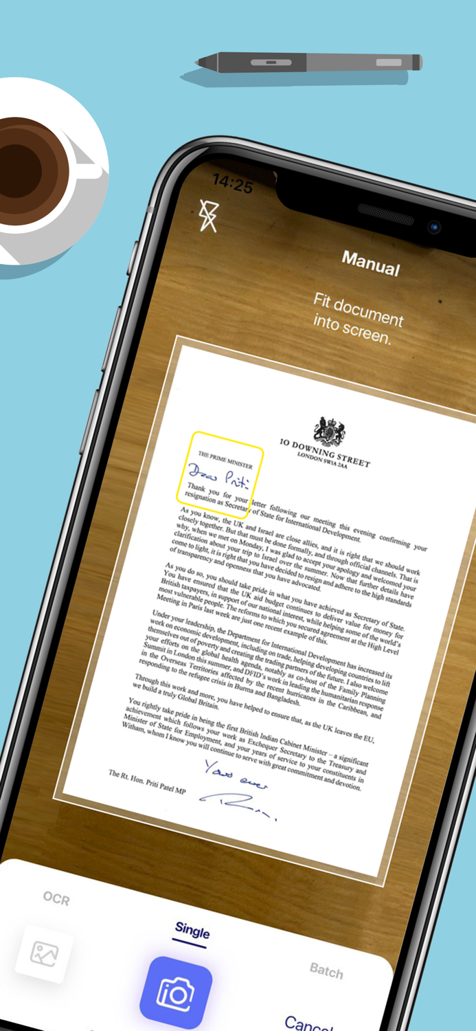 Clear scanner - Color document