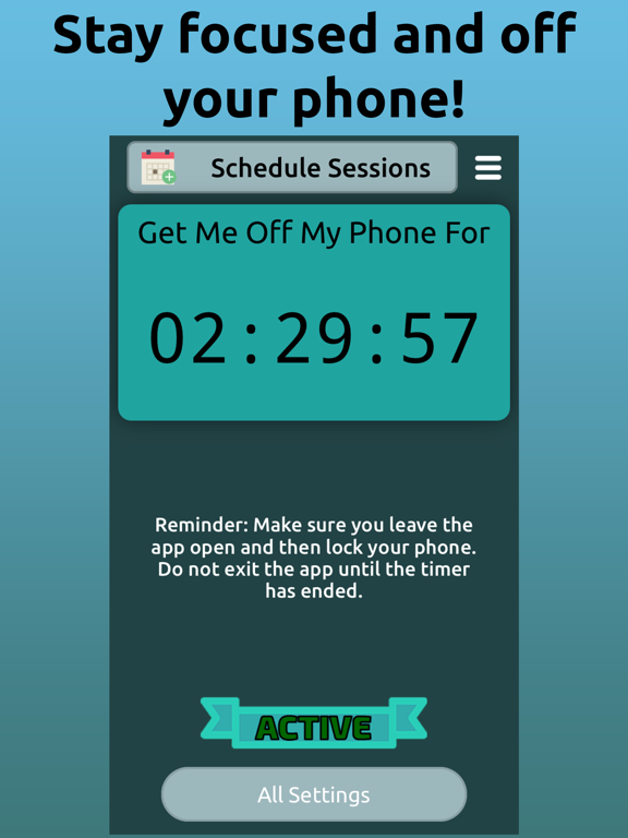 Get Off Your Phone iPad screenshot 5 - Productivity app