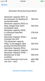 generator sizing calculation iphone screenshot 3