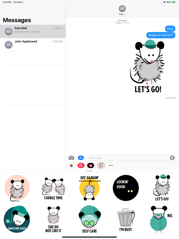 Baby Petunia iPad screenshot 1 - Stickers app