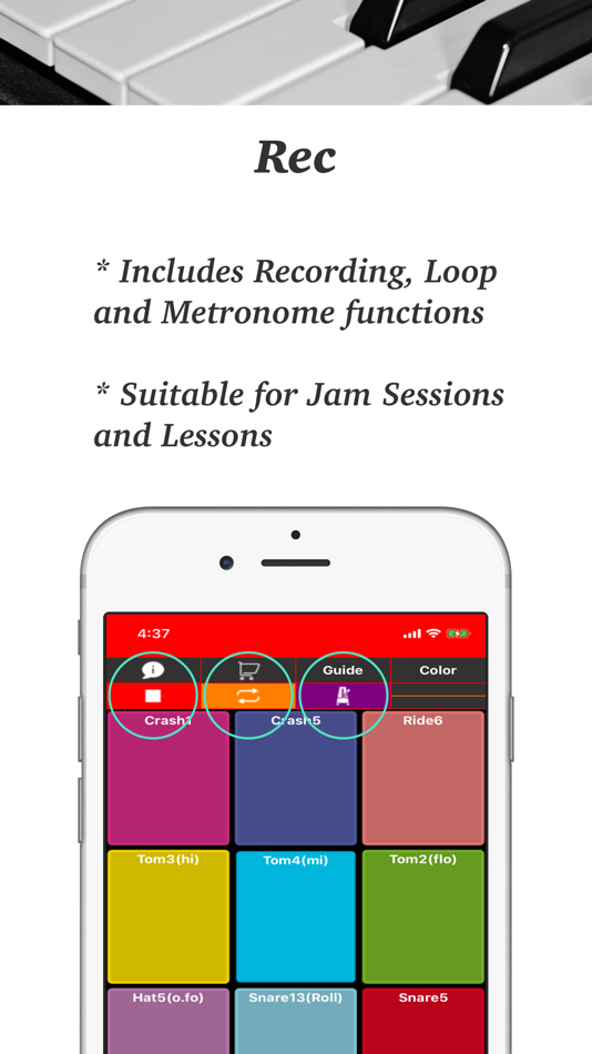 #7. Drum PAD - Real Finger Drums (iOS) 由: Satomi Uchida