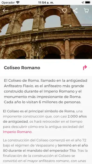 Captura de pantalla de Guía De Roma De Civitatis.com en iPhone 9