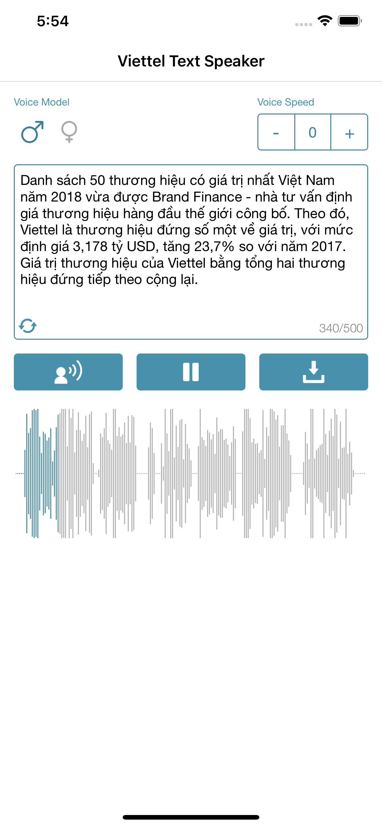 Viettel Text Speaker