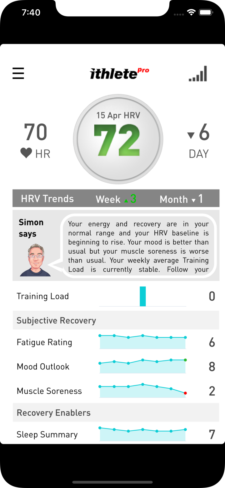 ithlete Train.Recover.Perform screenshot 3