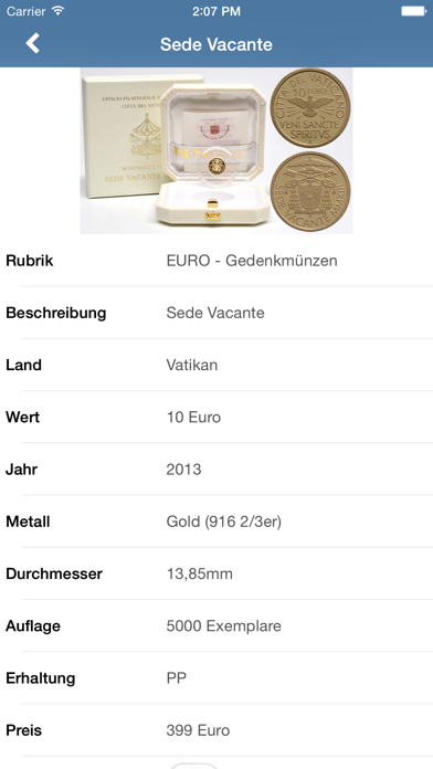 Screenshot #1 pour Numisbase Euro Münzen Katalog