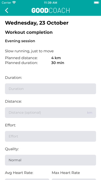 Good Coach App Screenshot