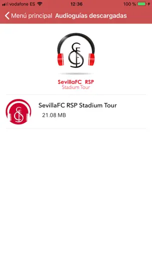 Captura de pantalla de SevillaFC RSP Stadium Tour en iPhone 3