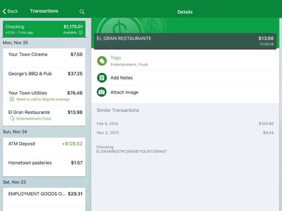 LCNB Mobile Banking iPad screenshot 3 - Finance app