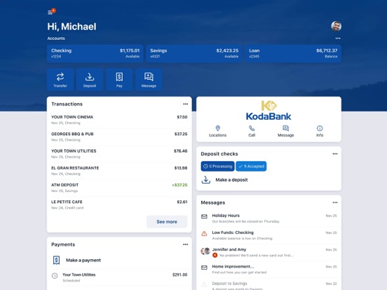 KodaMobile iPad screenshot 3 - Finance app