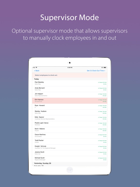 Timekeeper by paybookapp.com iPad screenshot 4 - Business app